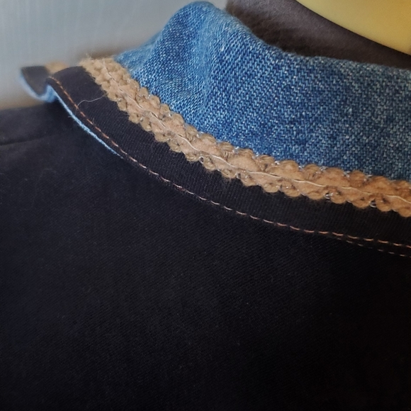 Nancy Bolin vintage WesternJean jacket sz6.  Natural trim, super unique and cute - Picture 8 of 8